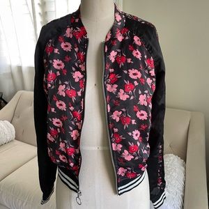 EXPRESS floral bomber jacket - XS